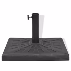 vidaXL Parasol Base Resin Square Black 19kg Outdoor Umbrella Holder Stand - Additional view 4