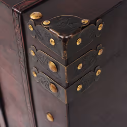 vidaXL Vintage Treasure Chest Wood Brown Storage Cabinet Box Trunk Treasure - Additional view 4