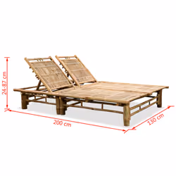 VidaXL 43715 outdoor chair Lounge Padded seat Bamboo - Additional view 7