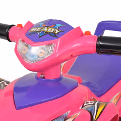 vidaXL Children's Ride-on ATV with Sound and Light Pink and Purple Car Vehicle - Additional view 4