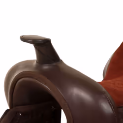 vidaXL Western Saddle Headstall&Breast Collar Real Leather 17" Brown Horse Pad - Additional view 6