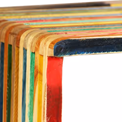 vidaXL Solid Reclaimed Teak Wall Shelf Set 3 Piece Multicolour Home Display - Additional view 4