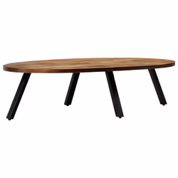 vidaXL Solid Reclaimed Teak Coffee Table Oval 120x60x30cm Home Room Furniture