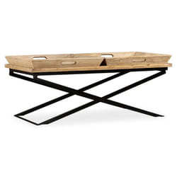 vidaXL Solid Mango Wood Coffee Table 110x55x42cm Home Living Room Furniture