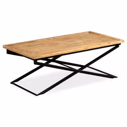 vidaXL Solid Mango Wood Coffee Table 110x55x42cm Home Living Room Furniture