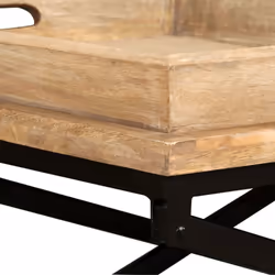 vidaXL Solid Mango Wood Coffee Table 110x55x42cm Home Living Room Furniture - Additional view 7