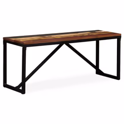 vidaXL Bench Hallway Bench Chair Entryway Stand Bench Seat Solid Mango Wood - 110 x 35 x 45 cm - Additional view 9