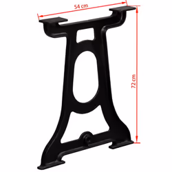 vidaXL 2x Dining Table Legs Y-Frame Cast Iron Industrial Bench Desk Support - Additional view 9