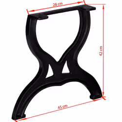 vidaXL 2x Coffee Table Legs X-Frame Cast Iron Desk Support Feet Accessories - Additional view 10