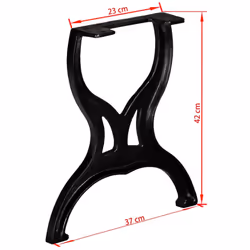 vidaXL 2x Bench Legs X-Frame Cast Iron Side Table Seat Support Feet Accessory - Additional view 9