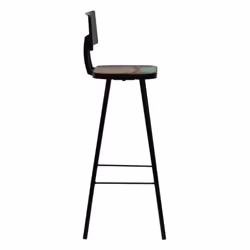 vidaXL Bar Chairs Kitchen Seat Counter Stool Multicolour Solid Reclaimed Wood - 2 pcs