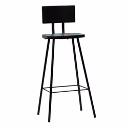 vidaXL Bar Chairs Kitchen Seat Counter Stool Multicolour Solid Reclaimed Wood - 4 pcs - Additional view 6