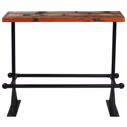 vidaXL Bar Set Kitchen Dining Table and Chair Multicolour Solid Reclaimed Wood - 5 piece