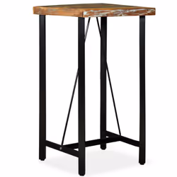 vidaXL Solid Reclaimed Wood Bar Table Kitchen Dining Furniture Multi Sizes - 60 x 60 x 107 cm - Additional view 6