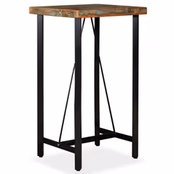vidaXL Solid Reclaimed Wood Bar Table Kitchen Dining Furniture Multi Sizes - 60 x 60 x 107 cm - Additional view 7