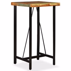 vidaXL Solid Reclaimed Wood Bar Table Kitchen Dining Furniture Multi Sizes - 60 x 60 x 107 cm - Additional view 9