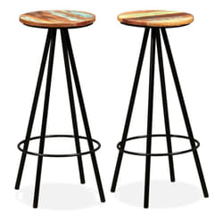 vidaXL Bar Stools Breakfast Kitchen Dining Room Counter Chair Bistro Chair - 2 pcs