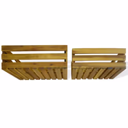 vidaXL Solid Acacia Wood 2 Piece Apple Crate Set Fruit Garden Storage Box - Additional view 5