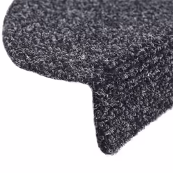 vidaXL 15x Self-adhesive Stair Mats Needle Punch 56x17x3cm Dark Grey Tread Pad - Additional view 5