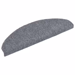 vidaXL 15x Self-adhesive Stair Mats Needle Punch 65x21x4cm Light Grey Rugs