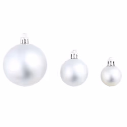 vidaXL Christmas Ball Set 100 Piece 3/4/6 cm Silver Tree Hanging Decoration - Additional view 4