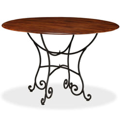 vidaXL Solid Wood Acacia Dining Table with Honey Finish 120x76 cm Wooden Table