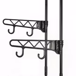 vidaXL Clothes Rack Steel and Non-woven Fabric 55x28.5x175cm Black Coat Stand - Additional view 4