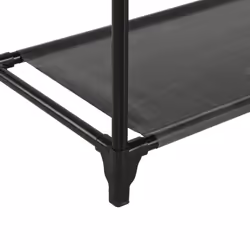 vidaXL Clothes Rack Steel and Non-woven Fabric 55x28.5x175cm Black Coat Stand - Additional view 7