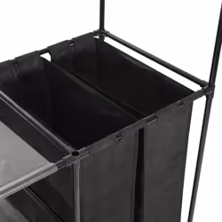vidaXL Clothes Rack Steel and Non-woven Fabric Black Closet Organiser Stand - Additional view 4
