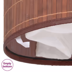 Laundry Hamper Basket Bamboo Washing Clothes Bin Storage 3 Shapes Natural/Brown - brown - Additional view 5