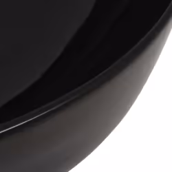 vidaXL Basin Ceramic Round Black 41.5x13.5cm Bathroom Countertop Wash Sink