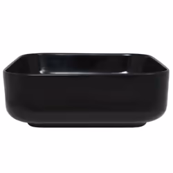 vidaXL Basin Ceramic Square Black 38x38x13.5cm Bathroom Countertop Wash Sink