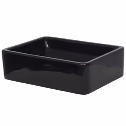 vidaXL Basin Ceramic Rectangular Black 41x30x12cm Bathroom Countertop Sink