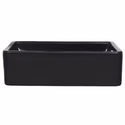 vidaXL Basin Ceramic Rectangular Black 41x30x12cm Bathroom Countertop Sink - Additional view 4