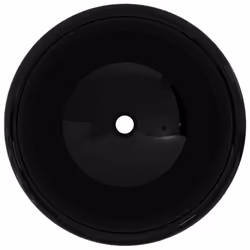 vidaXL Basin Ceramic Round Black 40x15cm Bathroom Cloakroom Countertop Sink
