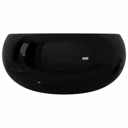 vidaXL Basin Ceramic Round Black 40x15cm Bathroom Cloakroom Countertop Sink - Additional view 4