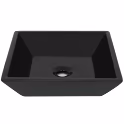 vidaXL Basin Ceramic Square Black 41.5x41.5x12cm Bathroom Countertop Sink - Additional view 2