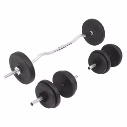 VidaXL Barbell & Dumbbell 30kg Weight Training Set