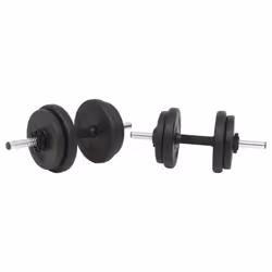 VidaXL Barbell & Dumbbell 30kg Weight Training Set