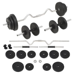 vidaXL Barbell and Dumbbell Set 30kg Free Weight Plate Disc Training Lifting