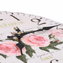 vidaXL Vintage Wall Clock Flower 30cm Home Office Living Room Analog Timer