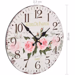 vidaXL Vintage Wall Clock Flower 30cm Home Office Living Room Analog Timer - Additional view 5