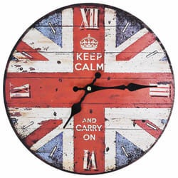 vidaXL Vintage Wall Clock UK 30cm Home Office Living Room Analog Timer Decor