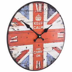 vidaXL Vintage Wall Clock UK 30cm Home Office Living Room Analog Timer Decor