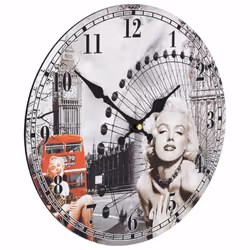 vidaXL Vintage Wall Clock Office Living Room Timer Decorative Hanging Clock