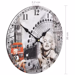 vidaXL Vintage Wall Clock Office Living Room Timer Decorative Hanging Clock - Additional view 5