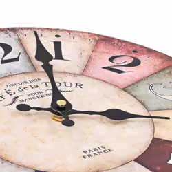 vidaXL Vintage Wall Clock Colourful 30cm Home Office Analog Timer Decoration