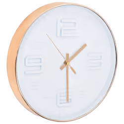 vidaXL Wall Clock Copper Look 30cm Home Office Living Room Timer Decoration
