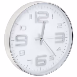 vidaXL Wall Clock 30cm Silver Home Office Living Room Timer Decoration Decor