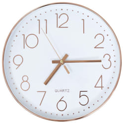 vidaXL Wall Clock 30cm Rose Gold Home Office Living Room Timer Decoration